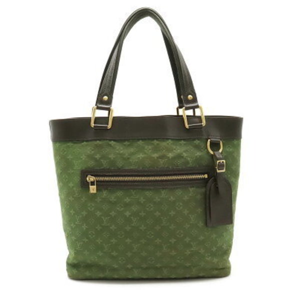 Louis Vuitton Monogram Lucille GM Tote Shoulder Bag Leather Khaki Green - Picture 1 of 8